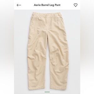 Aerie Tan barrel leg pants